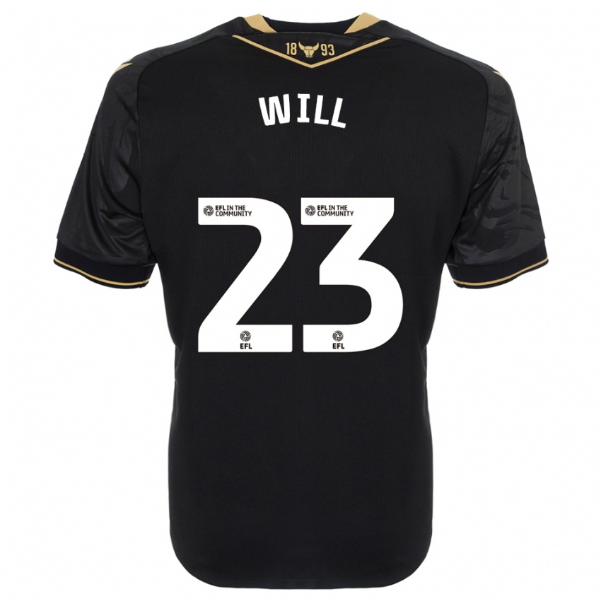 נשים מריק ויל #23 שחור זהב הרחק ג'רזי 2025/26 חולצה קצרה