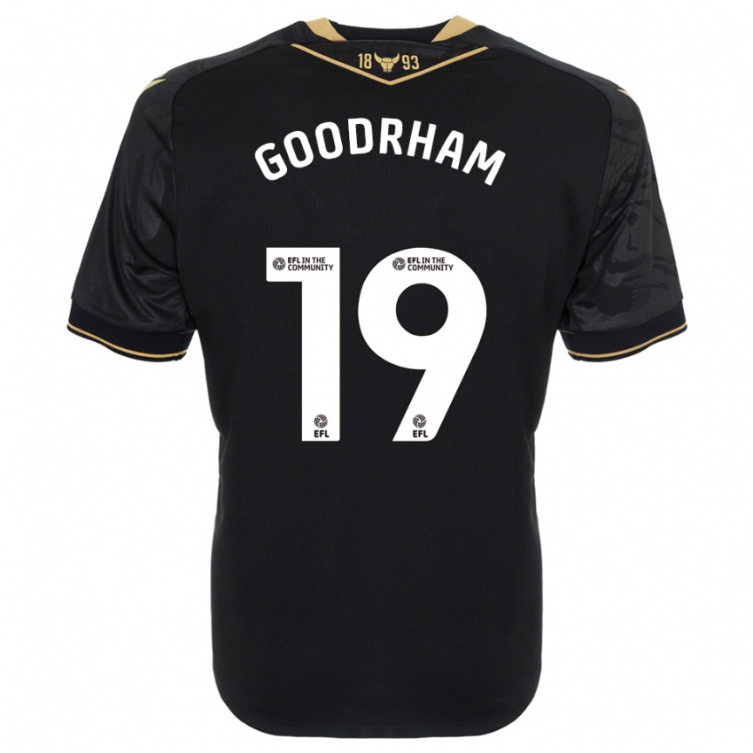 נשים Tyler Goodrham #19 שחור זהב הרחק ג'רזי 2025/26 חולצה קצרה