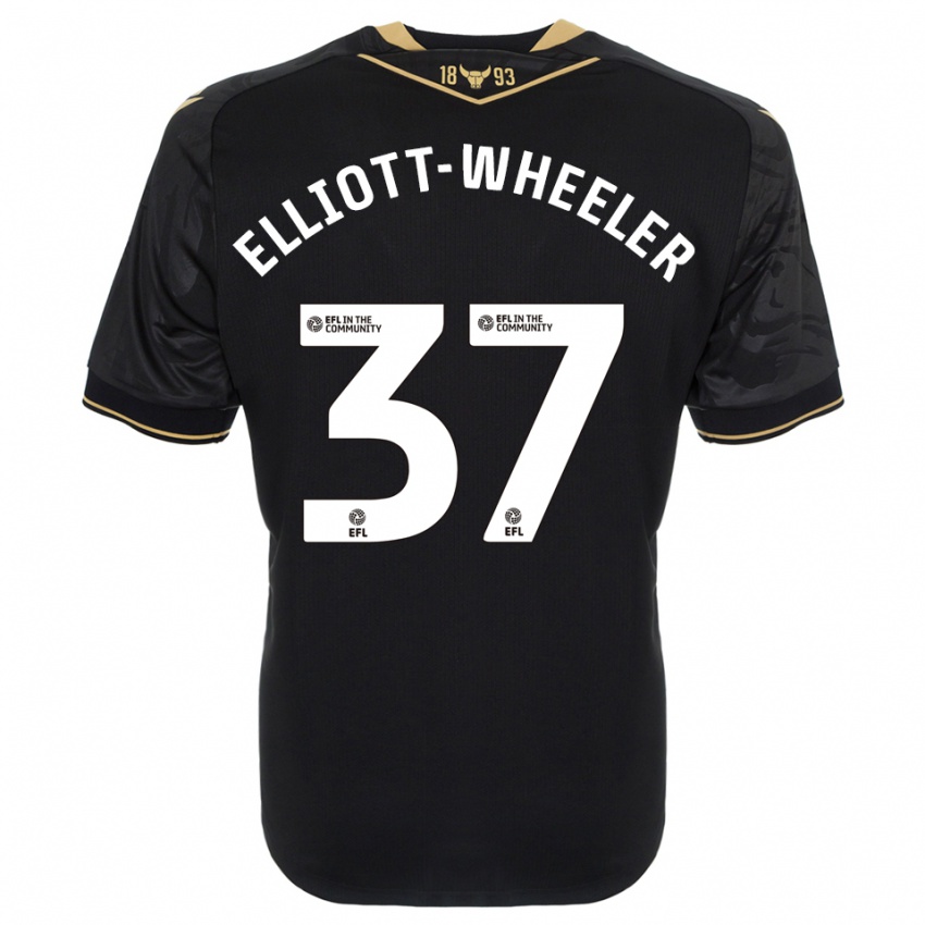 נשים איידן אליוט-ווילר #37 שחור זהב הרחק ג'רזי 2025/26 חולצה קצרה