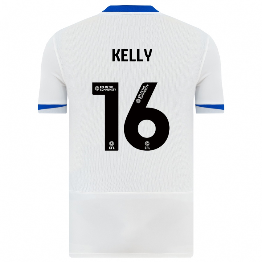 נשים ליאם קלי #16 לבן שחור הרחק ג'רזי 2025/26 חולצה קצרה