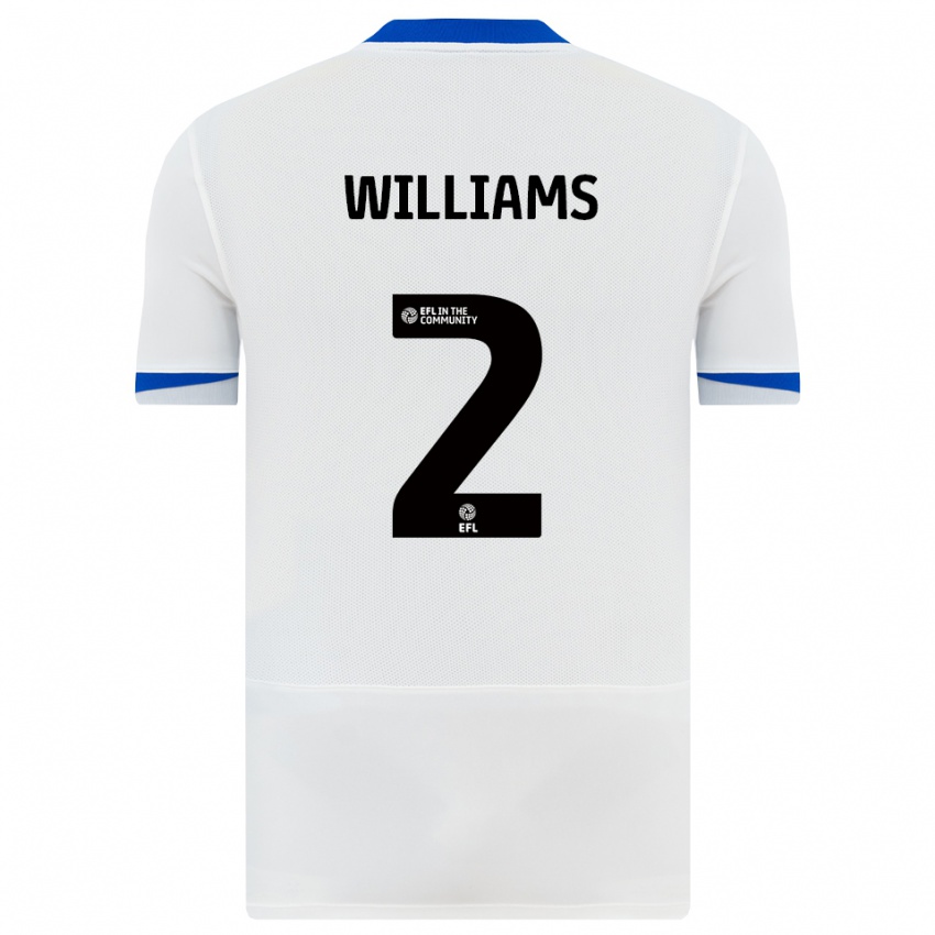 נשים Jordan Williams #2 לבן שחור הרחק ג'רזי 2025/26 חולצה קצרה