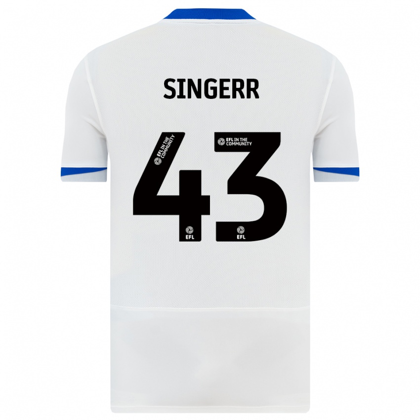 נשים Olutayo Singerr #43 לבן שחור הרחק ג'רזי 2025/26 חולצה קצרה