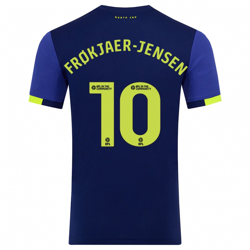 נשים מאדס פרקיאר-ינסן #10 כחול נייבי צהוב הרחק ג'רזי 2025/26 חולצה קצרה
