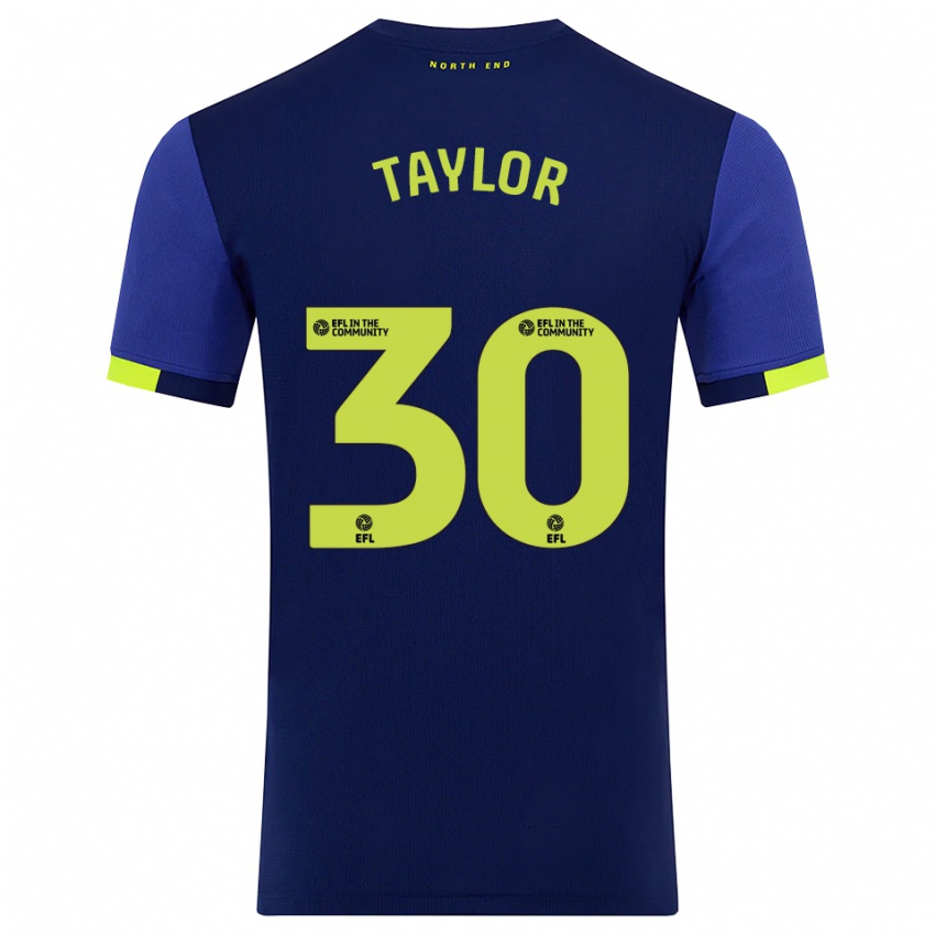 נשים קיאן טיילור #30 כחול נייבי צהוב הרחק ג'רזי 2025/26 חולצה קצרה