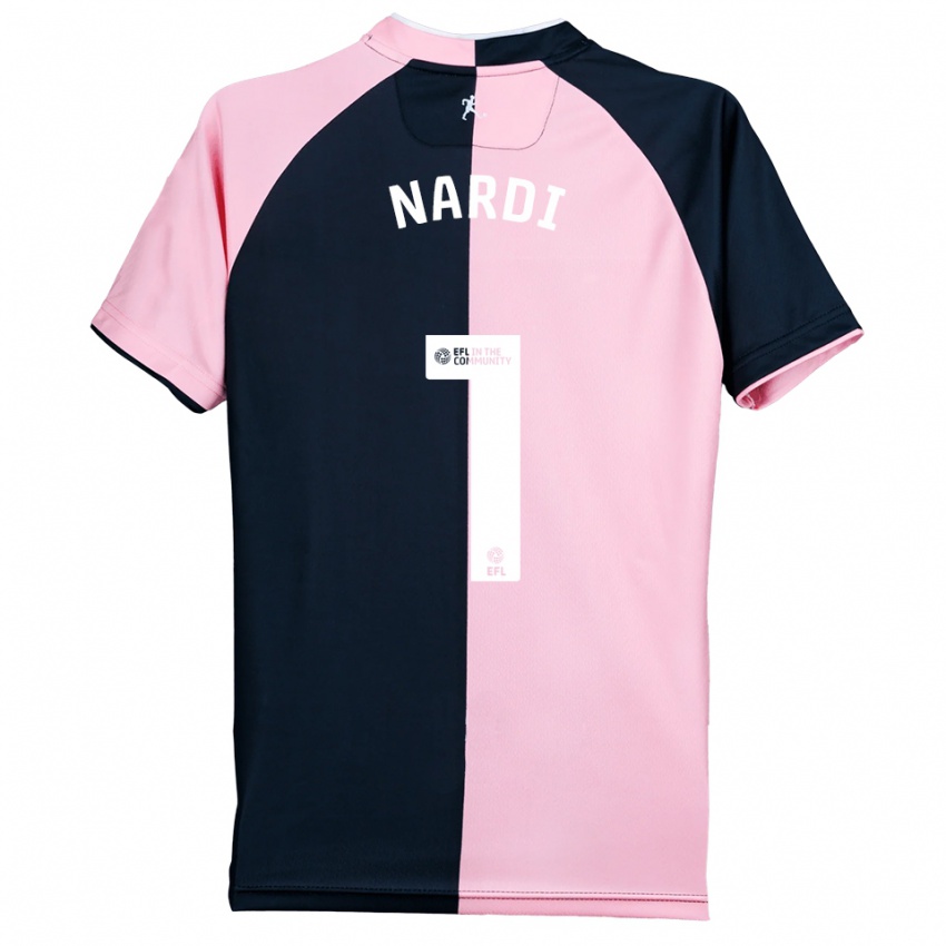 נשים פול נארדי #1 ורוד שחור הרחק ג'רזי 2025/26 חולצה קצרה