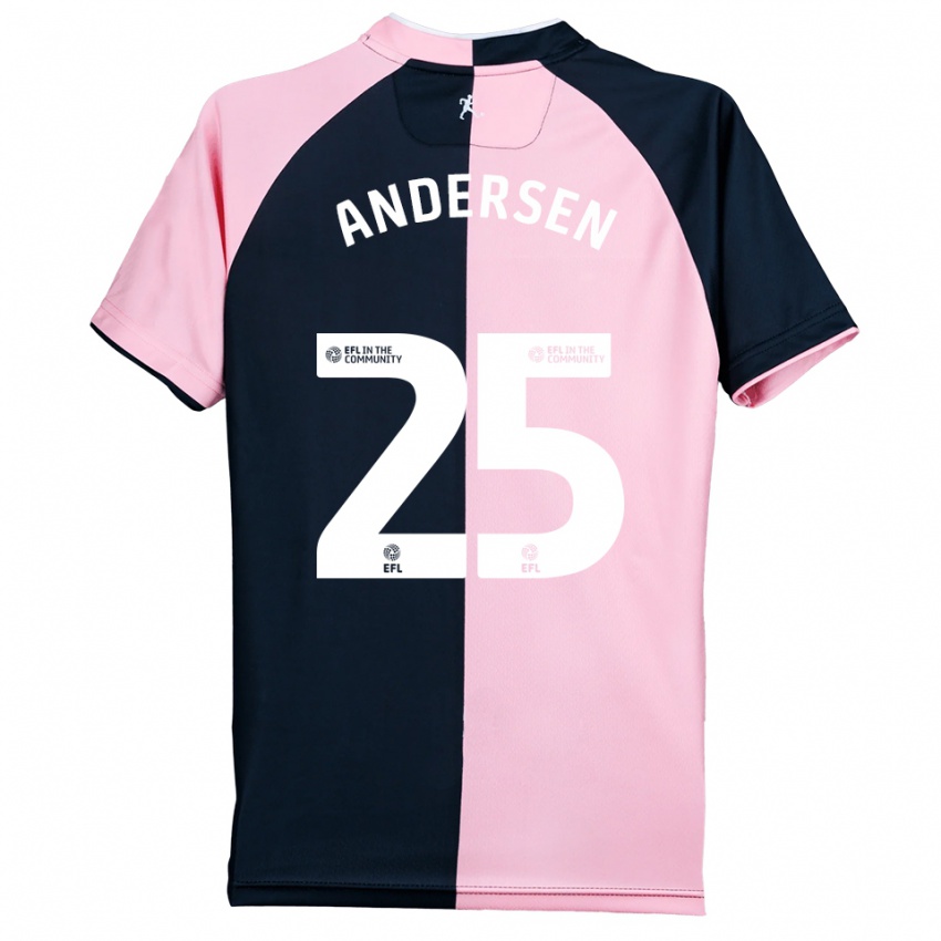 נשים לוקאס אנדרסן #25 ורוד שחור הרחק ג'רזי 2025/26 חולצה קצרה נשים לוקאס אנדרסן #25 ורוד שחור הרחק ג'רזי 2025/26 חולצה קצרה