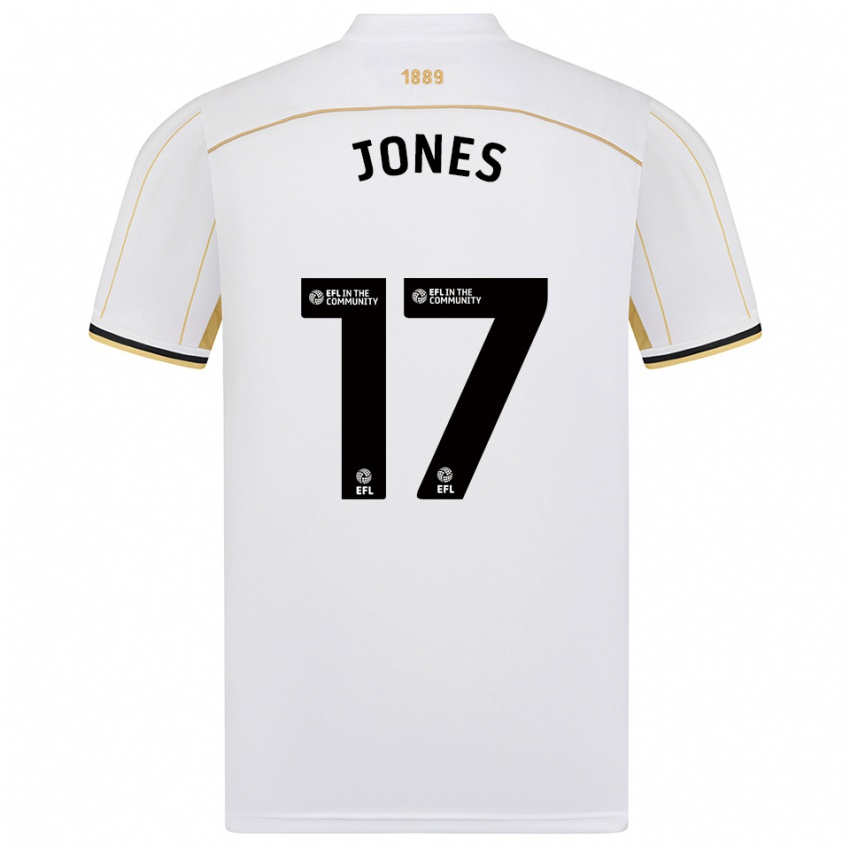 נשים Frankie Jones #17 לבן זהב הרחק ג'רזי 2025/26 חולצה קצרה