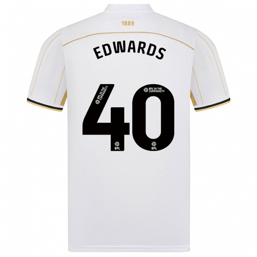 נשים Liv Edwards #40 לבן זהב הרחק ג'רזי 2025/26 חולצה קצרה