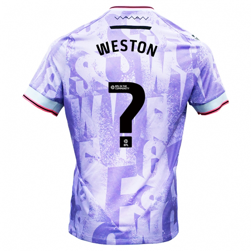 נשים Dom Weston #0 לילך לבן הרחק ג'רזי 2025/26 חולצה קצרה