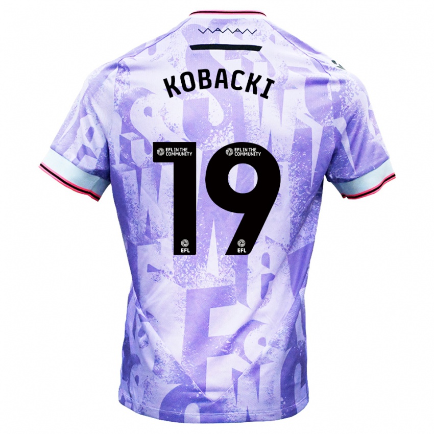 נשים Olaf Kobacki #19 לילך לבן הרחק ג'רזי 2025/26 חולצה קצרה