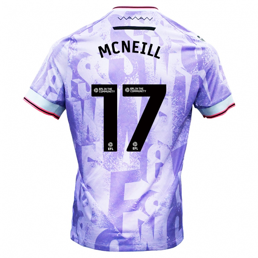 נשים צ'ארלי מקניל #17 לילך לבן הרחק ג'רזי 2025/26 חולצה קצרה