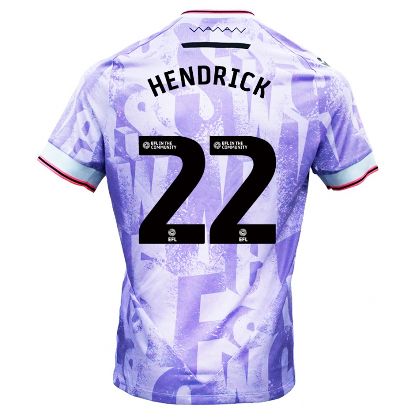 נשים ג'ף הנדריק #22 לילך לבן הרחק ג'רזי 2025/26 חולצה קצרה