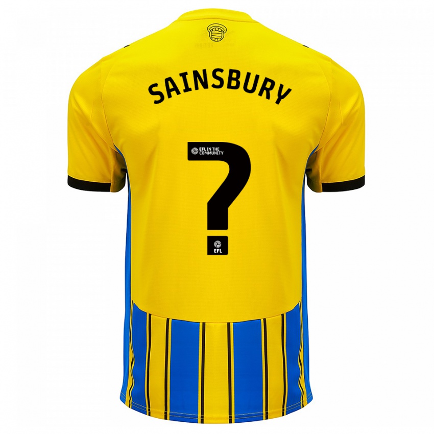 נשים Fabio Sainsbury #0 כחול צהוב הרחק ג'רזי 2025/26 חולצה קצרה