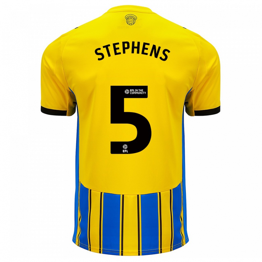 נשים ג'ק סטיבנס #5 כחול צהוב הרחק ג'רזי 2025/26 חולצה קצרה