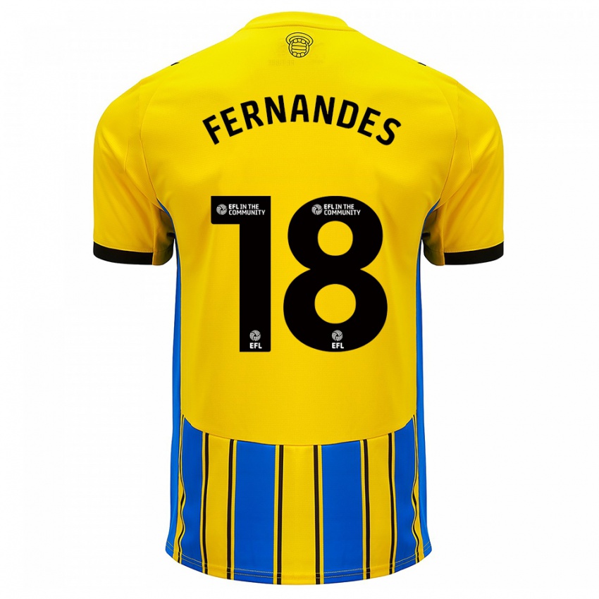 נשים מתאוס פרננדס #18 כחול צהוב הרחק ג'רזי 2025/26 חולצה קצרה