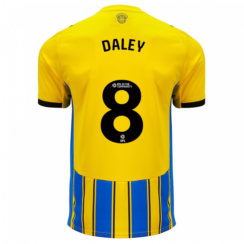 נשים אסטון דיילי #8 כחול צהוב הרחק ג'רזי 2025/26 חולצה קצרה