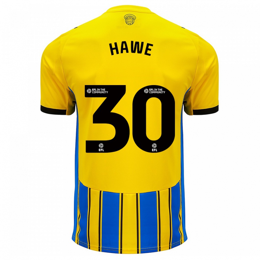 נשים לוק האווה #30 כחול צהוב הרחק ג'רזי 2025/26 חולצה קצרה