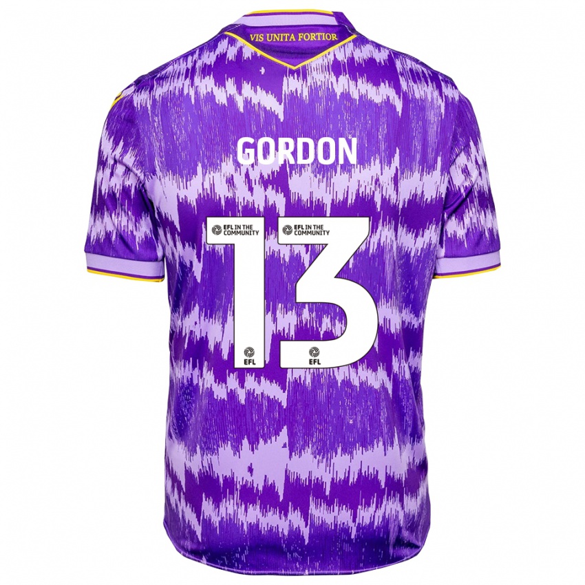 נשים Jonathon Gordon #13 סגול צהוב הרחק ג'רזי 2025/26 חולצה קצרה