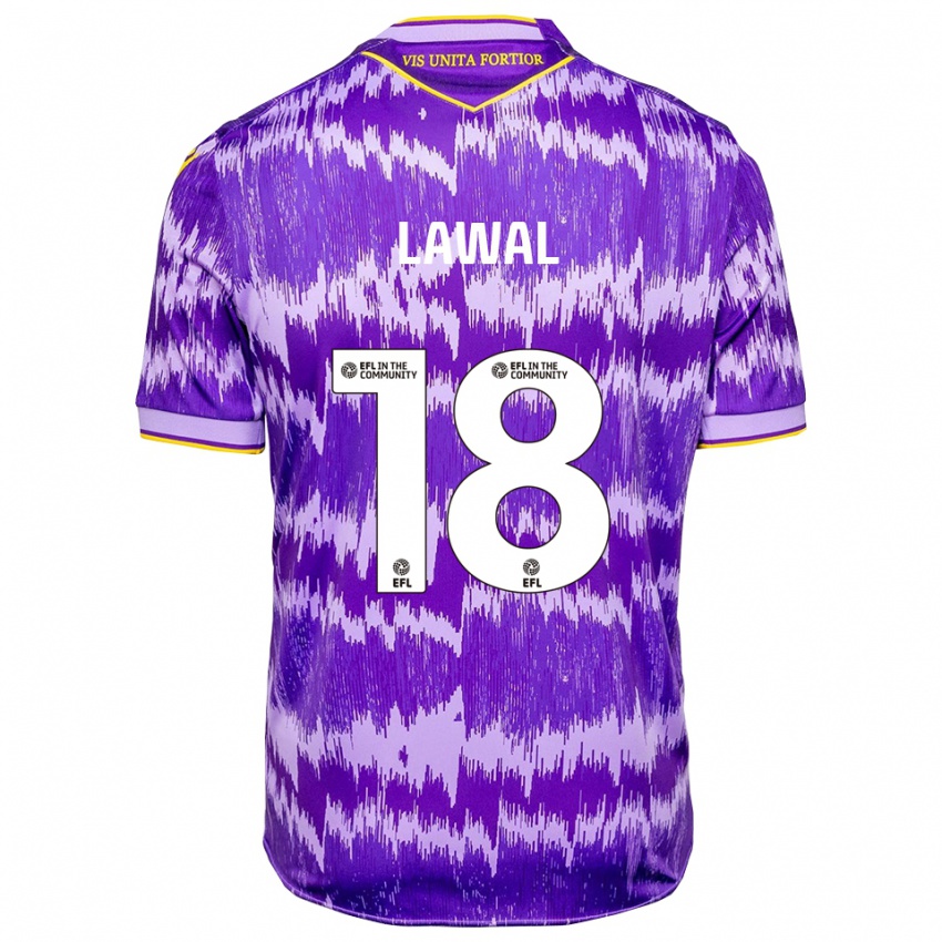 נשים בוסון לאוואל #18 סגול צהוב הרחק ג'רזי 2025/26 חולצה קצרה