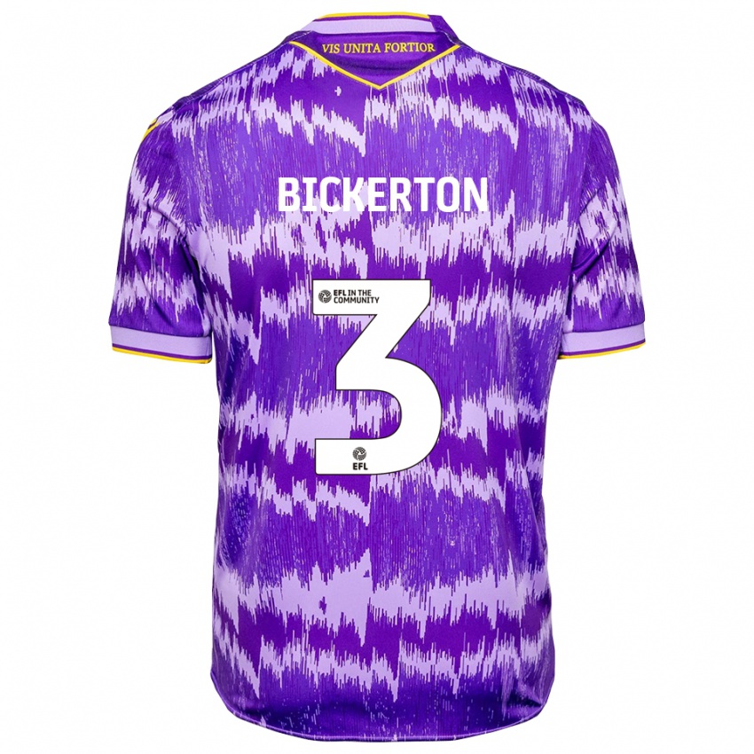 נשים ג׳וש ביקרטון #3 סגול צהוב הרחק ג'רזי 2025/26 חולצה קצרה