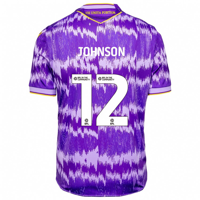 נשים דניאל ג'ונסון #12 סגול צהוב הרחק ג'רזי 2025/26 חולצה קצרה