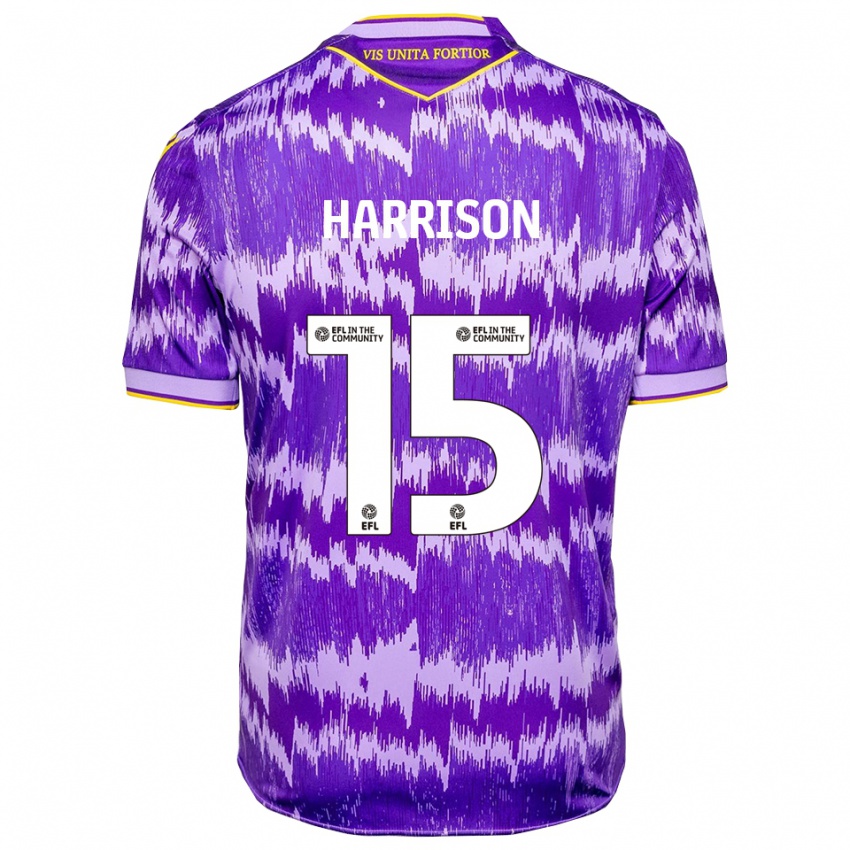 נשים Max Harrison #15 סגול צהוב הרחק ג'רזי 2025/26 חולצה קצרה