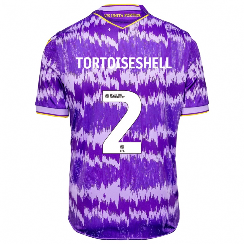 נשים ג'נסון צב #2 סגול צהוב הרחק ג'רזי 2025/26 חולצה קצרה