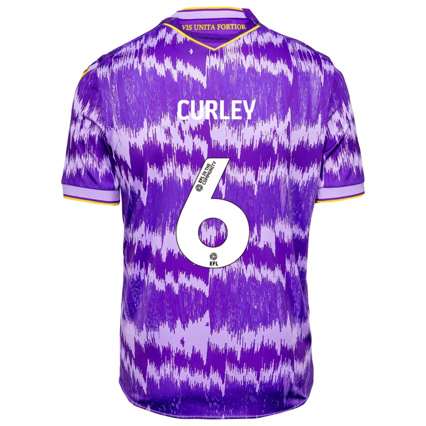 נשים רובן קרלי #6 סגול צהוב הרחק ג'רזי 2025/26 חולצה קצרה