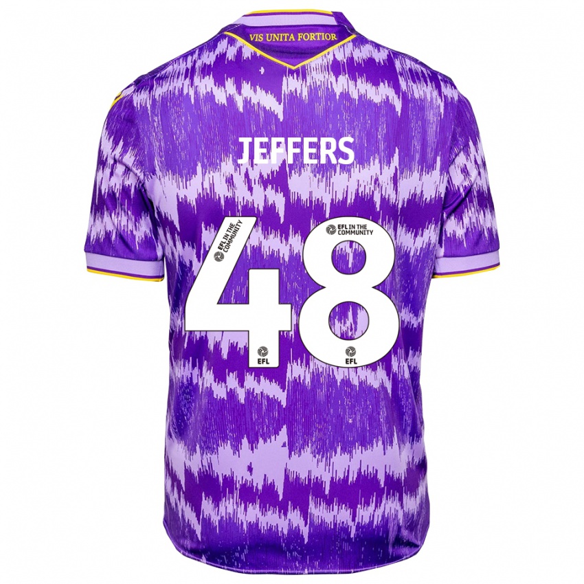 נשים קקה ג'פרס #48 סגול צהוב הרחק ג'רזי 2025/26 חולצה קצרה