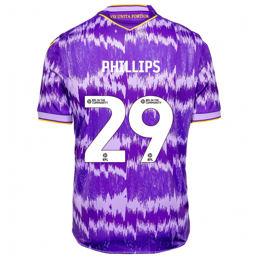 נשים ד'מרג'יו רייט-פיליפס #29 סגול צהוב הרחק ג'רזי 2025/26 חולצה קצרה