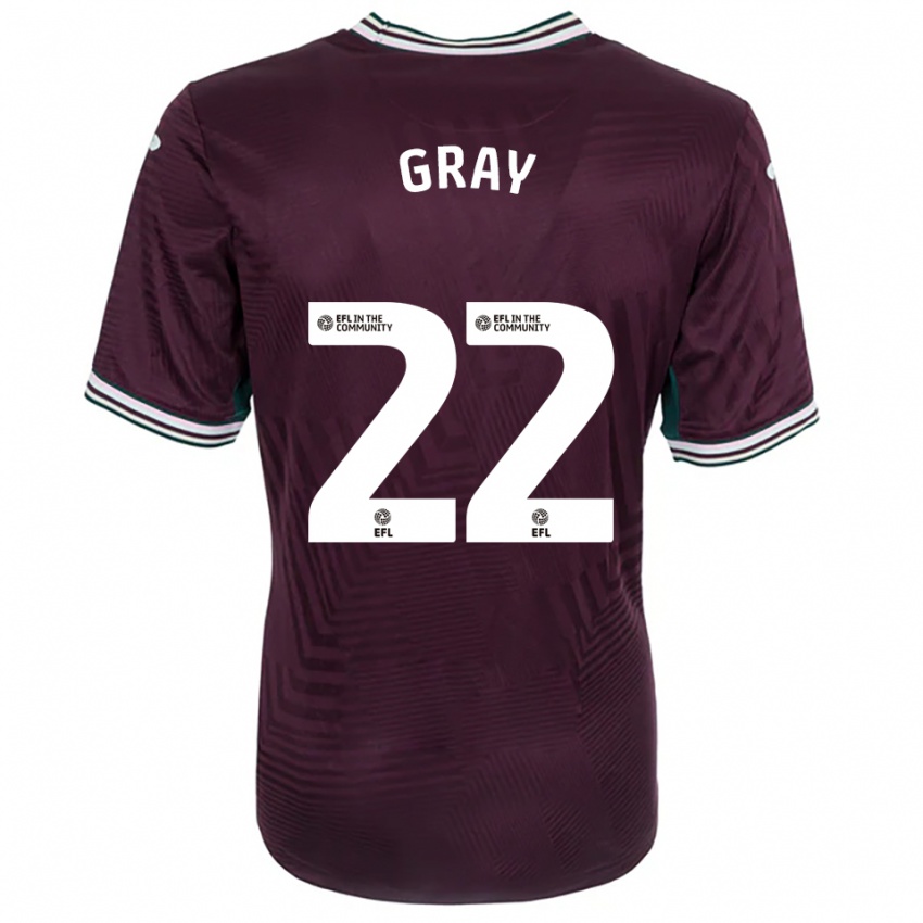 נשים Harvey Gray #22 חלודה אדום לבן הרחק ג'רזי 2025/26 חולצה קצרה