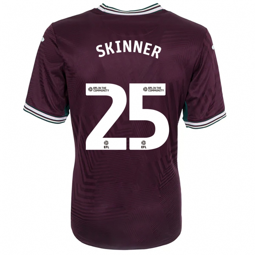 נשים קלייר סקינר #25 חלודה אדום לבן הרחק ג'רזי 2025/26 חולצה קצרה