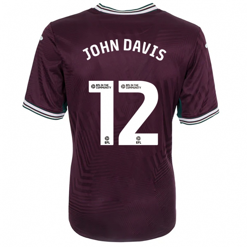 נשים סטייסי ג'ון-דייוויס #12 חלודה אדום לבן הרחק ג'רזי 2025/26 חולצה קצרה