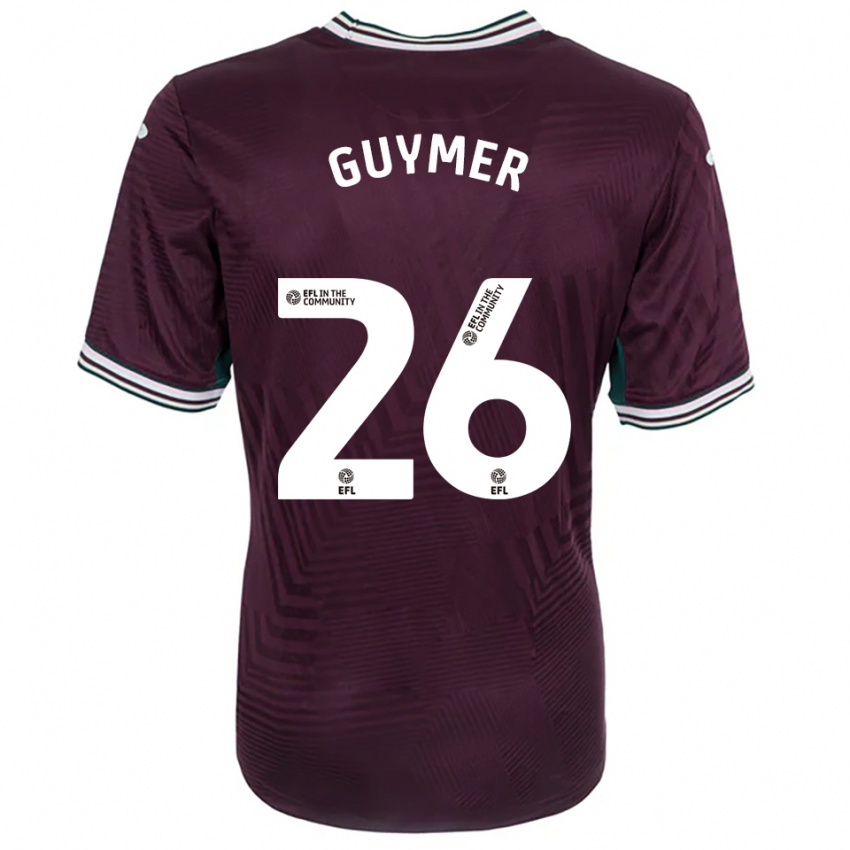 נשים Jasmine Guymer #26 חלודה אדום לבן הרחק ג'רזי 2025/26 חולצה קצרה