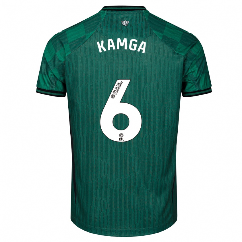 נשים איאן קמגה #6 ירוק שחור הרחק ג'רזי 2025/26 חולצה קצרה