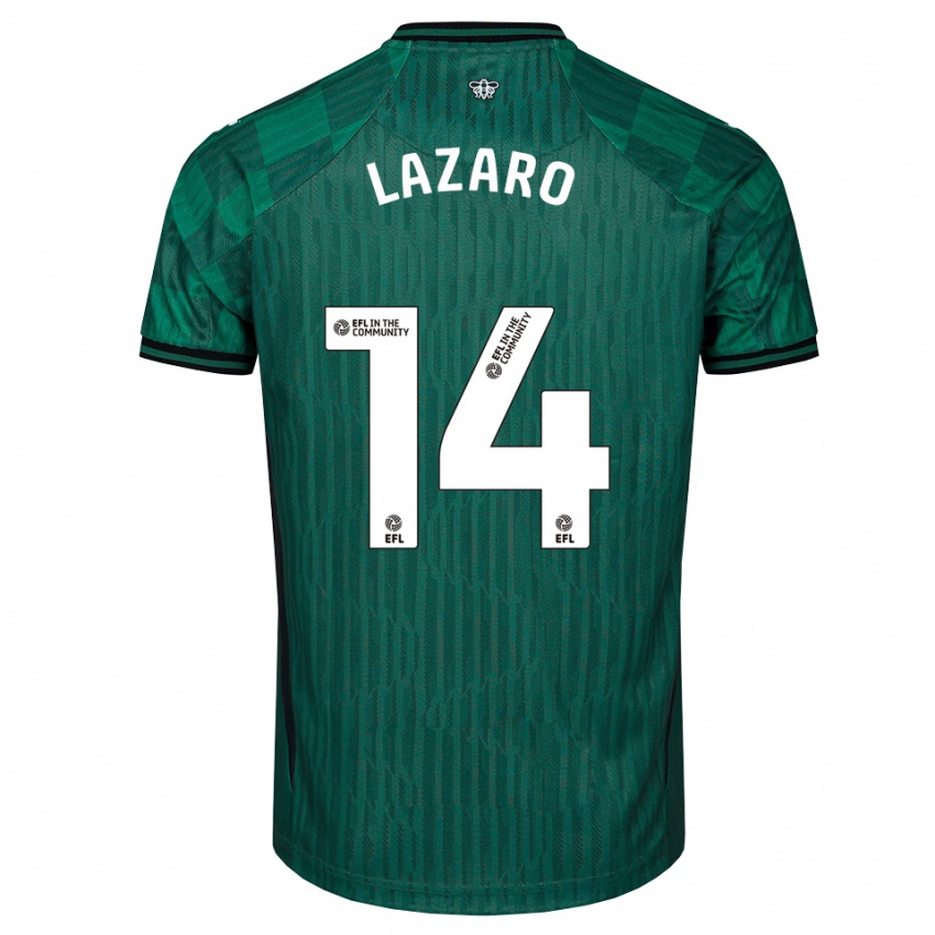 נשים Maia Lazaro #14 ירוק שחור הרחק ג'רזי 2025/26 חולצה קצרה