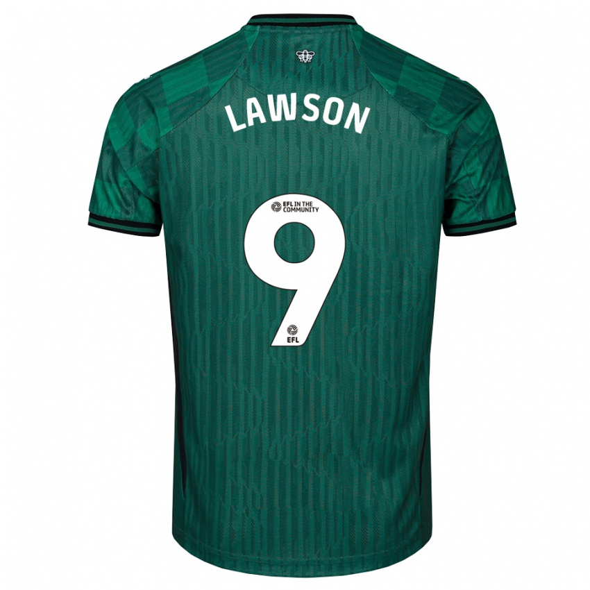 נשים Jonathan Lawson #9 ירוק שחור הרחק ג'רזי 2025/26 חולצה קצרה