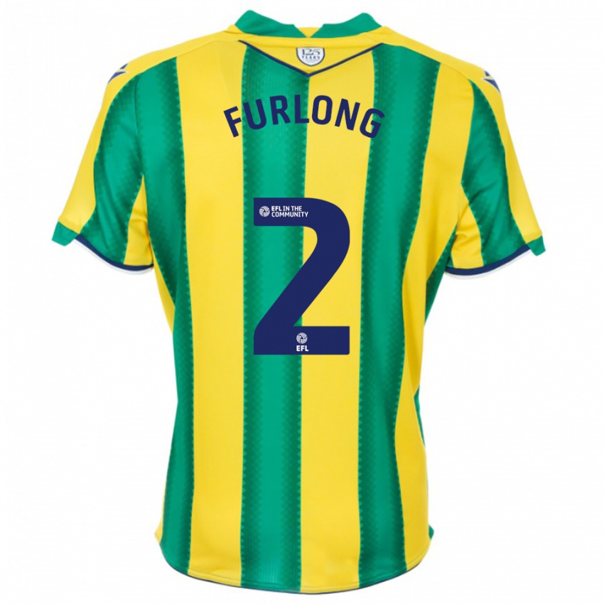 נשים דארנל פרלונג #2 צהוב ירוק הרחק ג'רזי 2025/26 חולצה קצרה