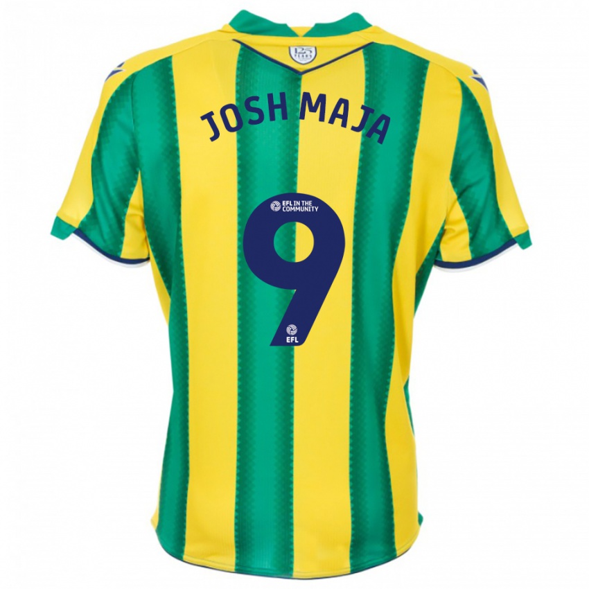 נשים ג'וש מאג'ה #9 צהוב ירוק הרחק ג'רזי 2025/26 חולצה קצרה