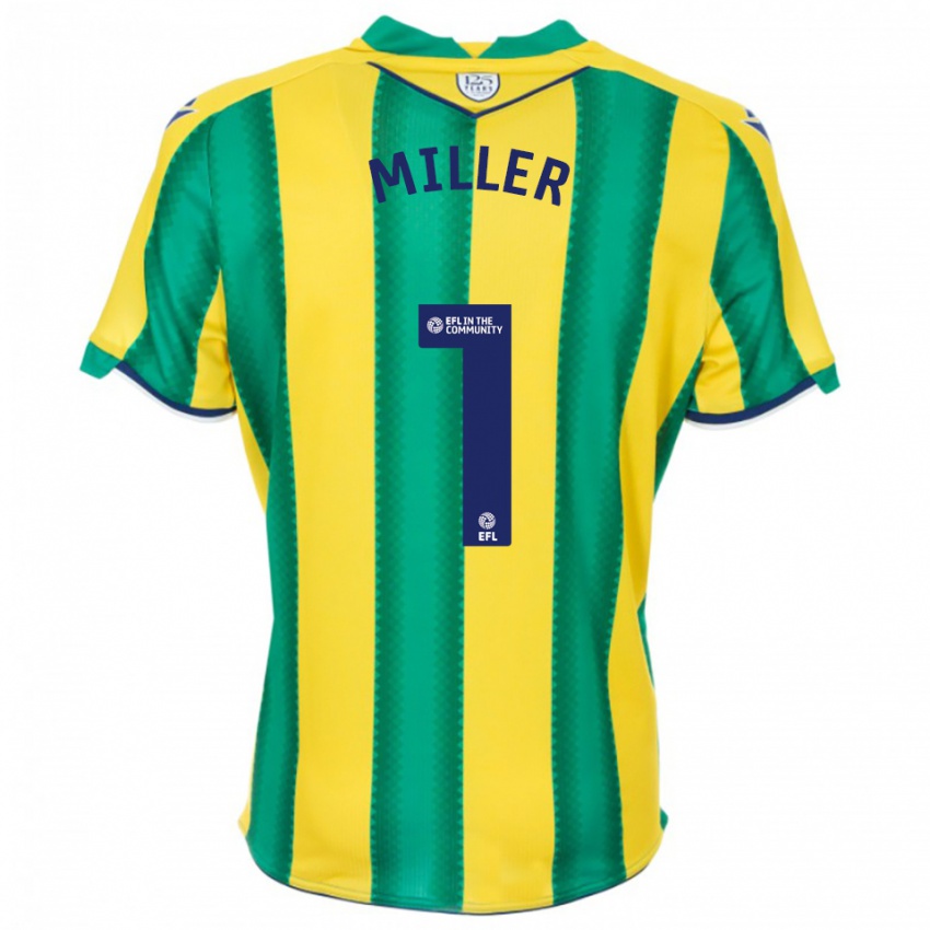 נשים Anna Miller #1 צהוב ירוק הרחק ג'רזי 2025/26 חולצה קצרה