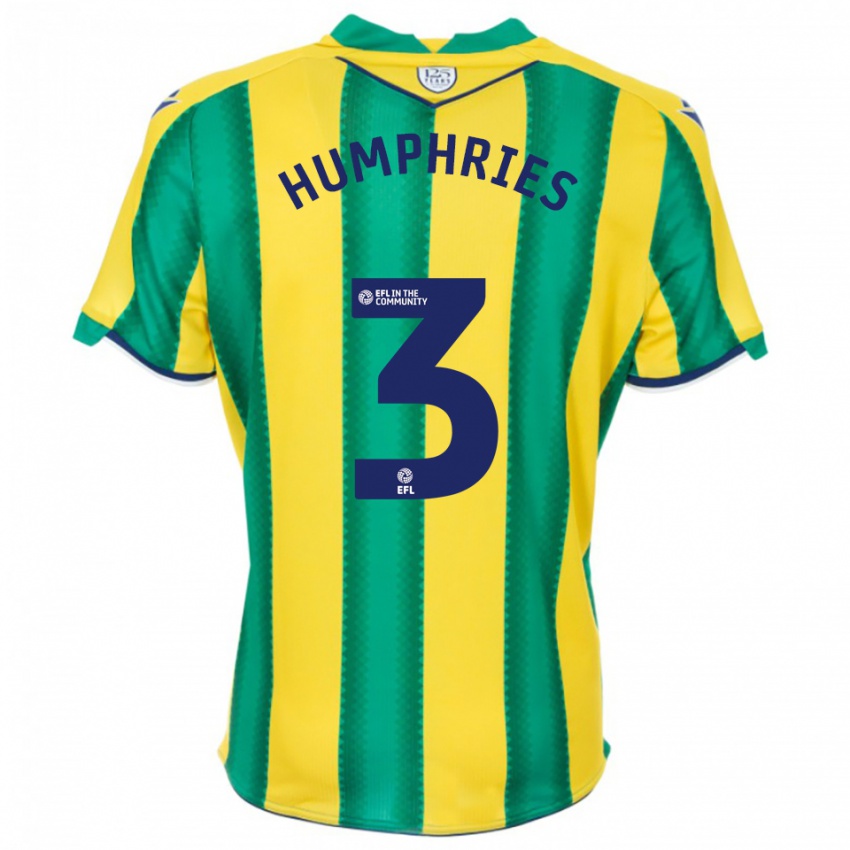 נשים איוון האמפריס #3 צהוב ירוק הרחק ג'רזי 2025/26 חולצה קצרה