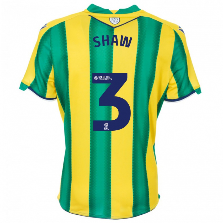 נשים George Shaw #3 צהוב ירוק הרחק ג'רזי 2025/26 חולצה קצרה