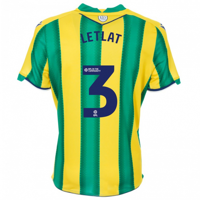 נשים Adam Letlat #3 צהוב ירוק הרחק ג'רזי 2025/26 חולצה קצרה