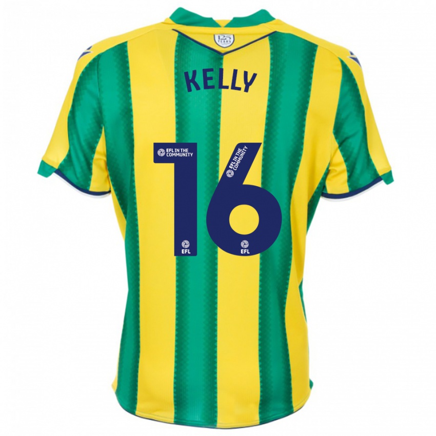 נשים מרטין קלי #16 צהוב ירוק הרחק ג'רזי 2025/26 חולצה קצרה