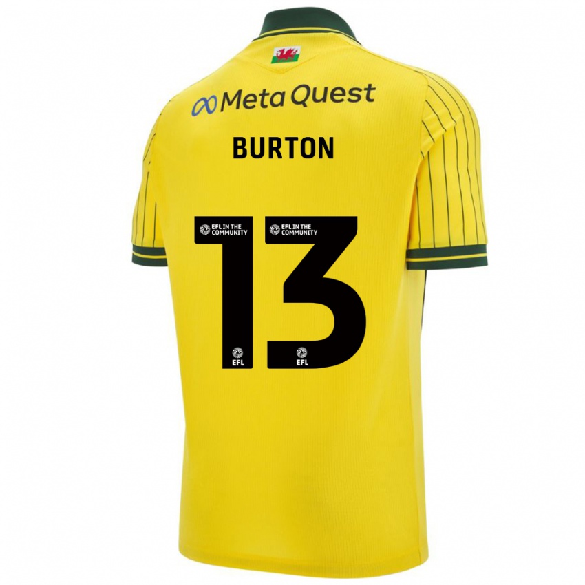 נשים קאלום ברטון #13 צהוב ירוק הרחק ג'רזי 2025/26 חולצה קצרה