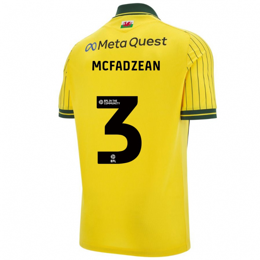 נשים קאלום מקפאדז'אן #3 צהוב ירוק הרחק ג'רזי 2025/26 חולצה קצרה