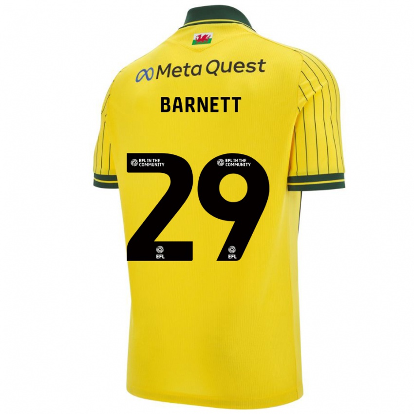 נשים ראיין ברנט #29 צהוב ירוק הרחק ג'רזי 2025/26 חולצה קצרה