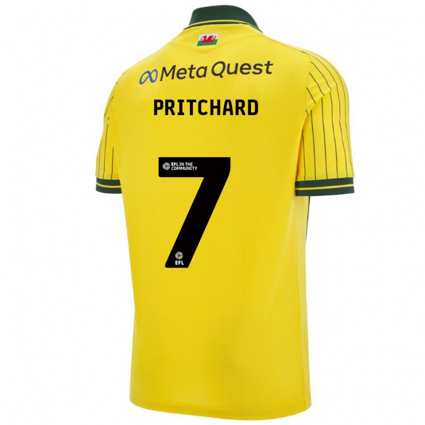 נשים רבקה פריצ'ארד #7 צהוב ירוק הרחק ג'רזי 2025/26 חולצה קצרה