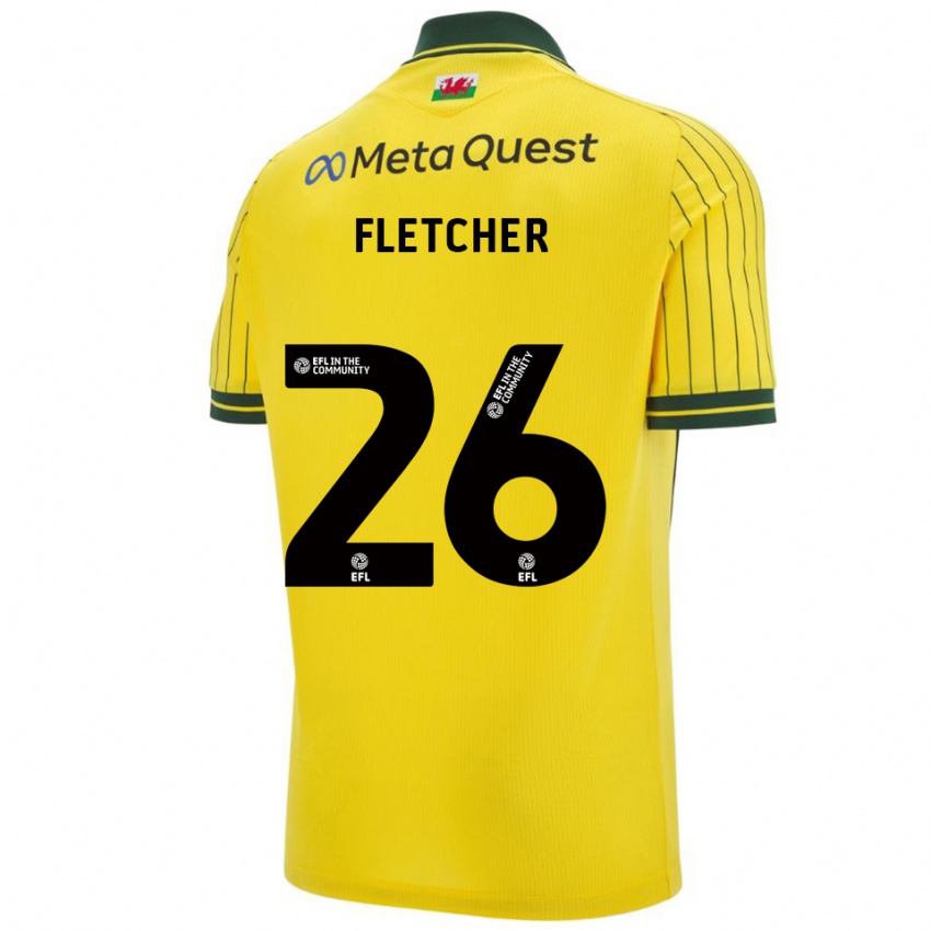 נשים סטיבן פלטשר #26 צהוב ירוק הרחק ג'רזי 2025/26 חולצה קצרה