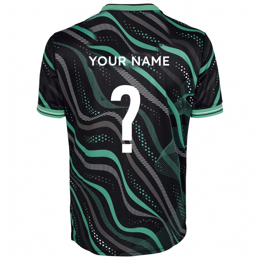 נשים השם שלך #0 שחור ירוק הרחק ג'רזי 2025/26 חולצה קצרה